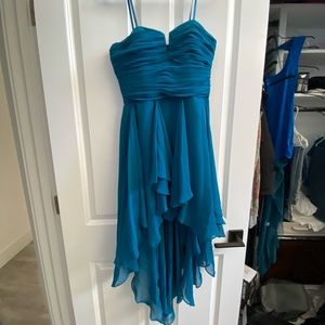Teal Colored Strapless Dress-Size 6